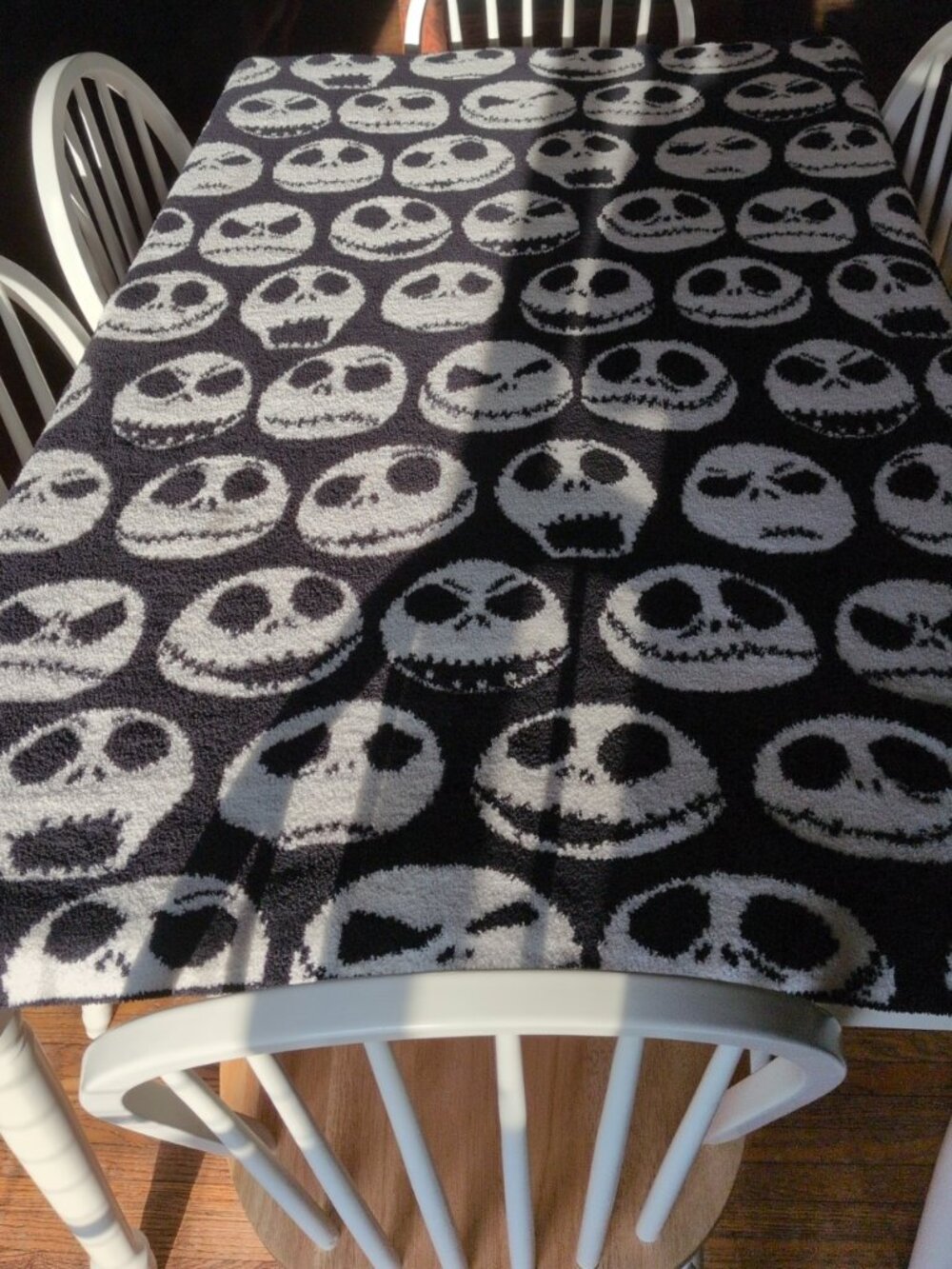 Disney Nightmare Before Christmas Reversible Throw Blanket Jack Skellington Face